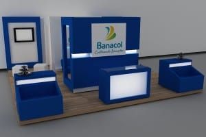 Diseño 3d de stands