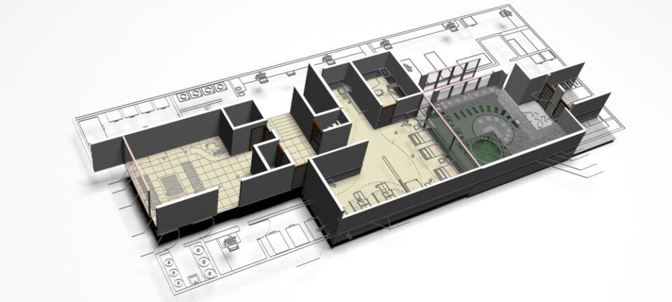 Desarrollo de vista 3d en corte