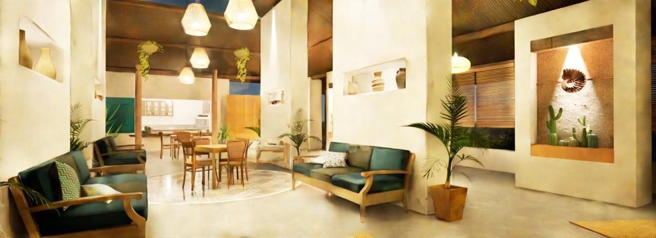 Recepción Hotel casa del arbol Barichara